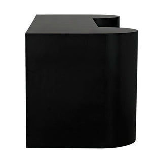 Noir Concierge Desk, Handcrafted Black Iron for Stylish Reception Areas - Durable & Minimalist Design GDES197MTB