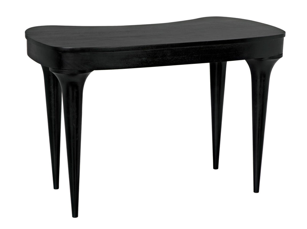 Noir Rennie Desk - Handcrafted Mahogany Beauty with Minimalist Design for Home Office & Studio Spaces GDES198HB