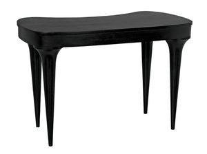 Noir Rennie Desk - Handcrafted Mahogany Beauty with Minimalist Design for Home Office & Studio Spaces GDES198HB