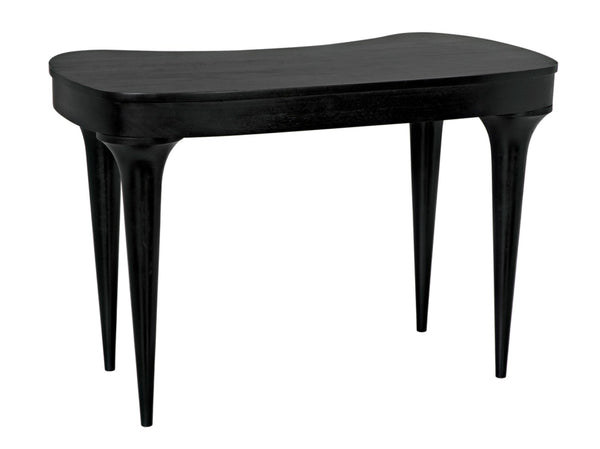 Noir Rennie Desk - Handcrafted Mahogany Beauty with Minimalist Design for Home Office & Studio Spaces GDES198HB