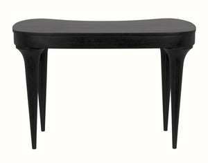 Noir Rennie Desk - Handcrafted Mahogany Beauty with Minimalist Design for Home Office & Studio Spaces GDES198HB