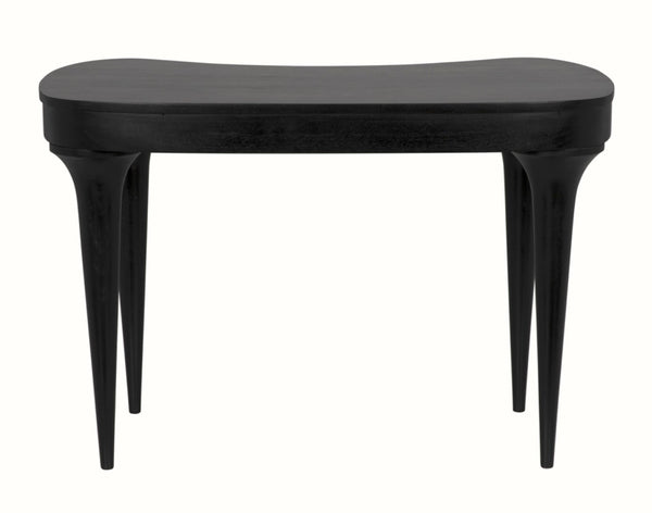Noir Rennie Desk - Handcrafted Mahogany Beauty with Minimalist Design for Home Office & Studio Spaces GDES198HB