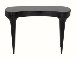 Noir Rennie Desk - Handcrafted Mahogany Beauty with Minimalist Design for Home Office & Studio Spaces GDES198HB