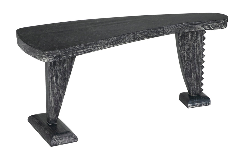 Noir Zigmund Desk - Artisan-Crafted Cinder Black Finish, Spacious Work Surface for Stylish Home Offices GDES201CB