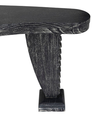 Noir Zigmund Desk - Artisan-Crafted Cinder Black Finish, Spacious Work Surface for Stylish Home Offices GDES201CB