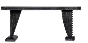 Noir Zigmund Desk - Artisan-Crafted Cinder Black Finish, Spacious Work Surface for Stylish Home Offices GDES201CB
