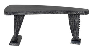 Noir Zigmund Desk - Artisan-Crafted Cinder Black Finish, Spacious Work Surface for Stylish Home Offices GDES201CB