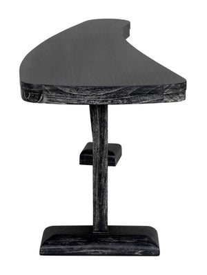 Noir Zigmund Desk - Artisan-Crafted Cinder Black Finish, Spacious Work Surface for Stylish Home Offices GDES201CB