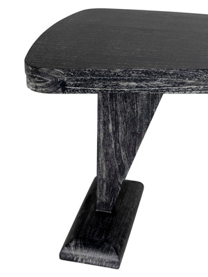 Noir Zigmund Desk - Artisan-Crafted Cinder Black Finish, Spacious Work Surface for Stylish Home Offices GDES201CB