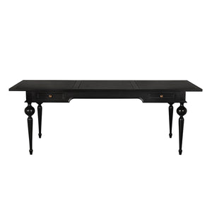 Kingsley Executive Partner Desk Mahogany Brass Hardware Dual Workspace Traditional Study