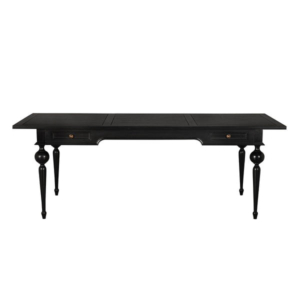 Kingsley Executive Partner Desk Mahogany Brass Hardware Dual Workspace Traditional Study