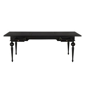 Kingsley Executive Partner Desk Mahogany Brass Hardware Dual Workspace Traditional Study