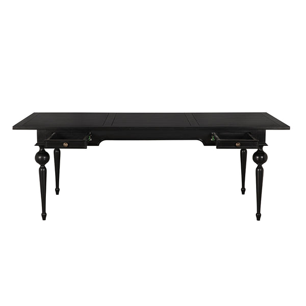 Kingsley Executive Partner Desk Mahogany Brass Hardware Dual Workspace Traditional Study