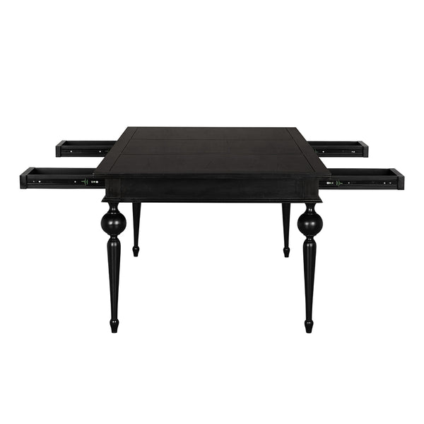 Kingsley Executive Partner Desk Mahogany Brass Hardware Dual Workspace Traditional Study