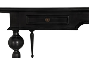 Kingsley Executive Partner Desk Mahogany Brass Hardware Dual Workspace Traditional Study