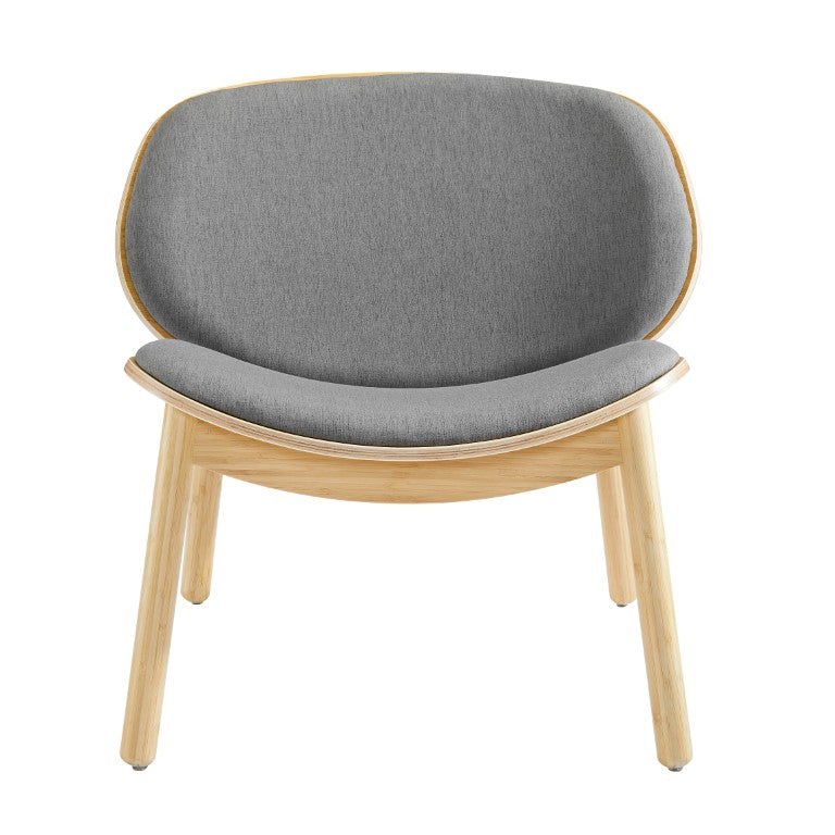 Greenington Danica Mid-century Bamboo Lounge Chair Woven Fabric Seat Eco Friendly Living Room Wheat-Grey GDL0001WHG