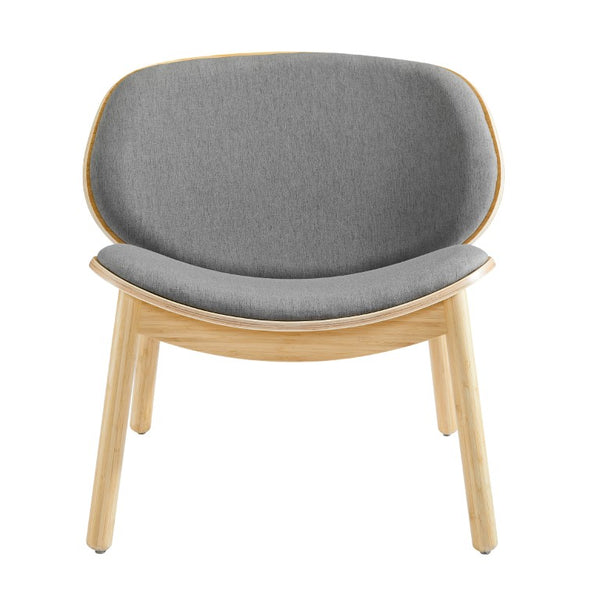 Greenington Danica Mid-century Bamboo Lounge Chair Woven Fabric Seat Eco Friendly Living Room Wheat-Grey GDL0001WHG