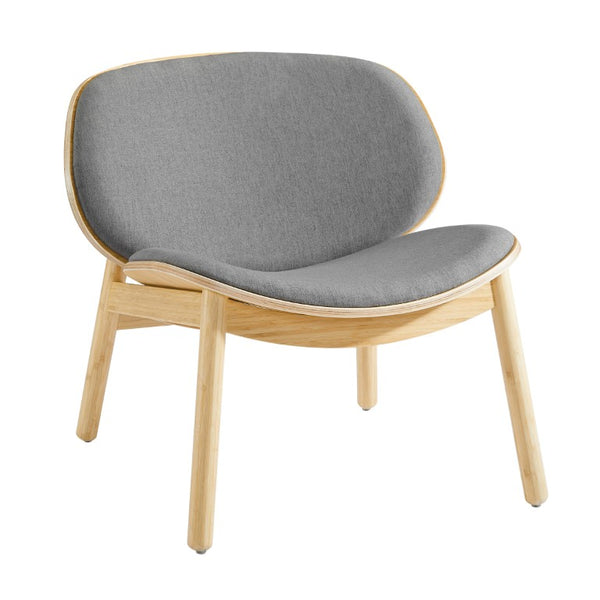Greenington Danica Mid-century Bamboo Lounge Chair Woven Fabric Seat Eco Friendly Living Room Wheat-Grey GDL0001WHG