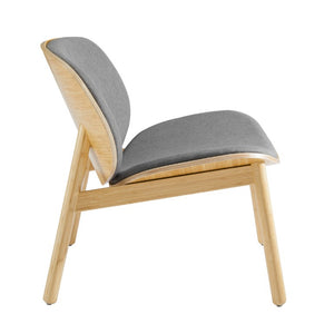 Greenington Danica Mid-century Bamboo Lounge Chair Woven Fabric Seat Eco Friendly Living Room Wheat-Grey GDL0001WHG