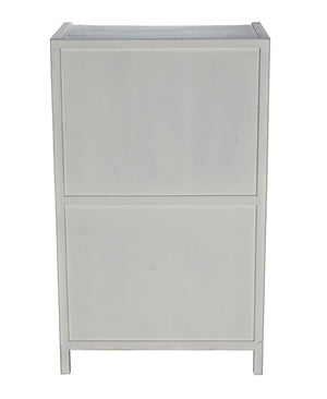 Noir Hampton Tall Boy Dresser - Elegant Mahogany with Brass Hardware for Sophisticated Bedroom Storage White Wash GDRE118WH