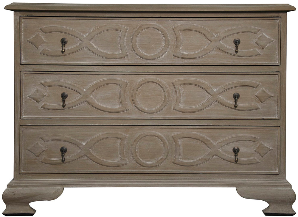 Noir Sofie Dresser, Timeless Vintage Charm with Hand-Carved Details and Weathered Elegance for Any Bedroom GDRE136WEA