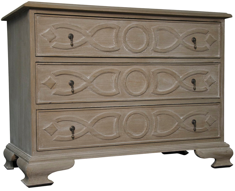 Noir Sofie Dresser, Timeless Vintage Charm with Hand-Carved Details and Weathered Elegance for Any Bedroom GDRE136WEA