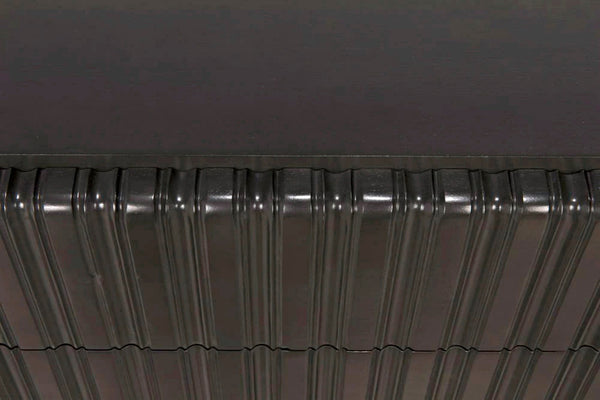 Noir Daryl Dresser: Solid Mahogany with Ribbed Design for a Contemporary Rustic Industrial Touch Pale GDRE164P