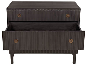 Noir Daryl Dresser: Solid Mahogany with Ribbed Design for a Contemporary Rustic Industrial Touch Pale GDRE164P