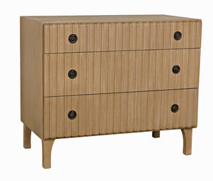 Noir Daryl Dresser: Solid Mahogany with Ribbed Design for a Contemporary Rustic Industrial Touch Weathered GDRE164WEA