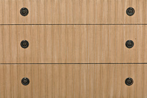 Noir Daryl Dresser: Solid Mahogany with Ribbed Design for a Contemporary Rustic Industrial Touch Weathered GDRE164WEA