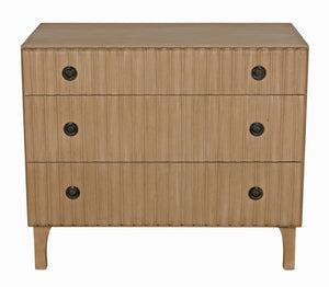Noir Daryl Dresser: Solid Mahogany with Ribbed Design for a Contemporary Rustic Industrial Touch Weathered GDRE164WEA