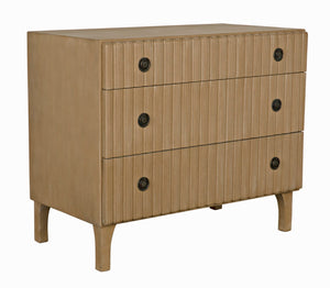 Noir Daryl Dresser: Solid Mahogany with Ribbed Design for a Contemporary Rustic Industrial Touch Weathered GDRE164WEA