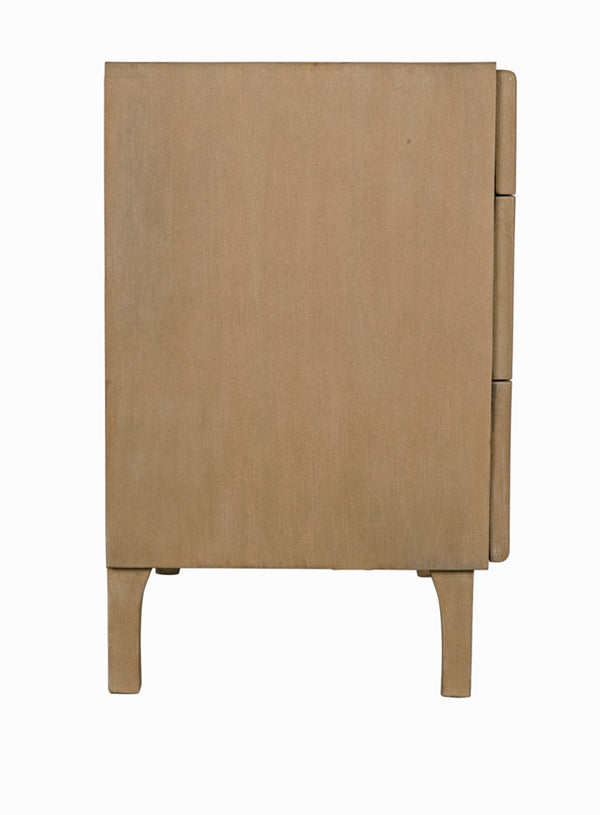 Noir Daryl Dresser: Solid Mahogany with Ribbed Design for a Contemporary Rustic Industrial Touch Weathered GDRE164WEA