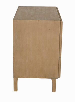 Noir Daryl Dresser: Solid Mahogany with Ribbed Design for a Contemporary Rustic Industrial Touch Weathered GDRE164WEA