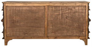 Noir Bernard 6-Drawer Dresser in Dark Walnut - Sculptural Design with Ample Storage for Any Room GDRE168-2DW