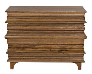 Noir Bernard Chest - Sculptural Dark Walnut Dresser with Artisanal Design & Ample Storage for Any Space GDRE168DW
