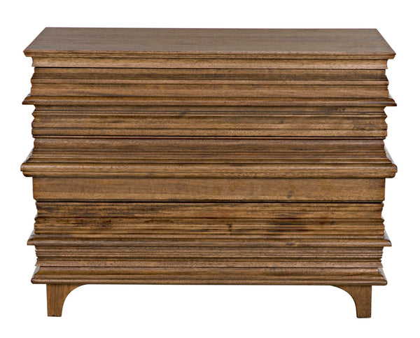 Noir Bernard Chest - Sculptural Dark Walnut Dresser with Artisanal Design & Ample Storage for Any Space GDRE168DW