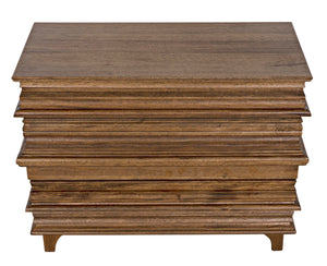 Noir Bernard Chest - Sculptural Dark Walnut Dresser with Artisanal Design & Ample Storage for Any Space GDRE168DW