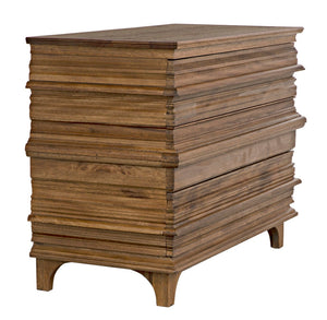 Noir Bernard Chest - Sculptural Dark Walnut Dresser with Artisanal Design & Ample Storage for Any Space GDRE168DW