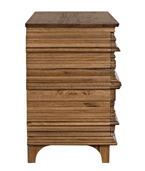 Noir Bernard Chest - Sculptural Dark Walnut Dresser with Artisanal Design & Ample Storage for Any Space GDRE168DW