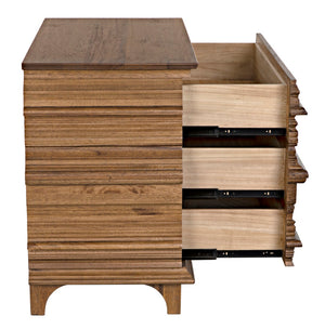 Noir Bernard Chest - Sculptural Dark Walnut Dresser with Artisanal Design & Ample Storage for Any Space GDRE168DW