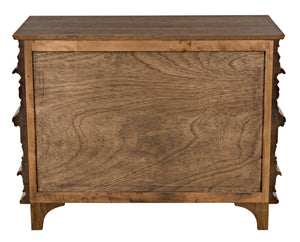 Noir Bernard Chest - Sculptural Dark Walnut Dresser with Artisanal Design & Ample Storage for Any Space GDRE168DW