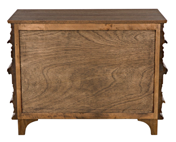 Noir Bernard Chest - Sculptural Dark Walnut Dresser with Artisanal Design & Ample Storage for Any Space GDRE168DW