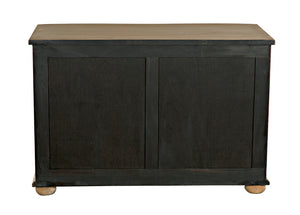 Lauren Solid Mahogany Dresser with Weathered Wash Finish and Brass Pulls for Bedroom