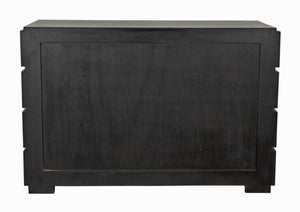 Noir Hofman Dresser - Handcrafted Solid Mahogany with Modern Design, Brass Pulls & Ample Storage Space Pale GDRE175P
