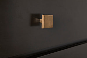 Noir Hofman Dresser - Handcrafted Solid Mahogany with Modern Design, Brass Pulls & Ample Storage Space Pale GDRE175P