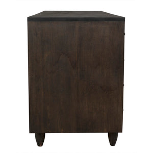Noir Diamond Double Chest in Rich Ebony Walnut - Hand-Carved Design, Modern Style for Any Space GDRE180-2EB