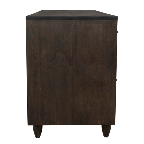 Noir Diamond Double Chest in Rich Ebony Walnut - Hand-Carved Design, Modern Style for Any Space GDRE180-2EB