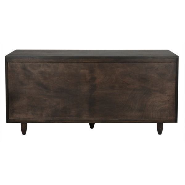 Noir Diamond Double Chest in Rich Ebony Walnut - Hand-Carved Design, Modern Style for Any Space GDRE180-2EB