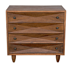Noir Diamond Chest - Bold Geometric Design with Classic Lines for Timeless Elegance in Any Space Dark Walnut GDRE180DW